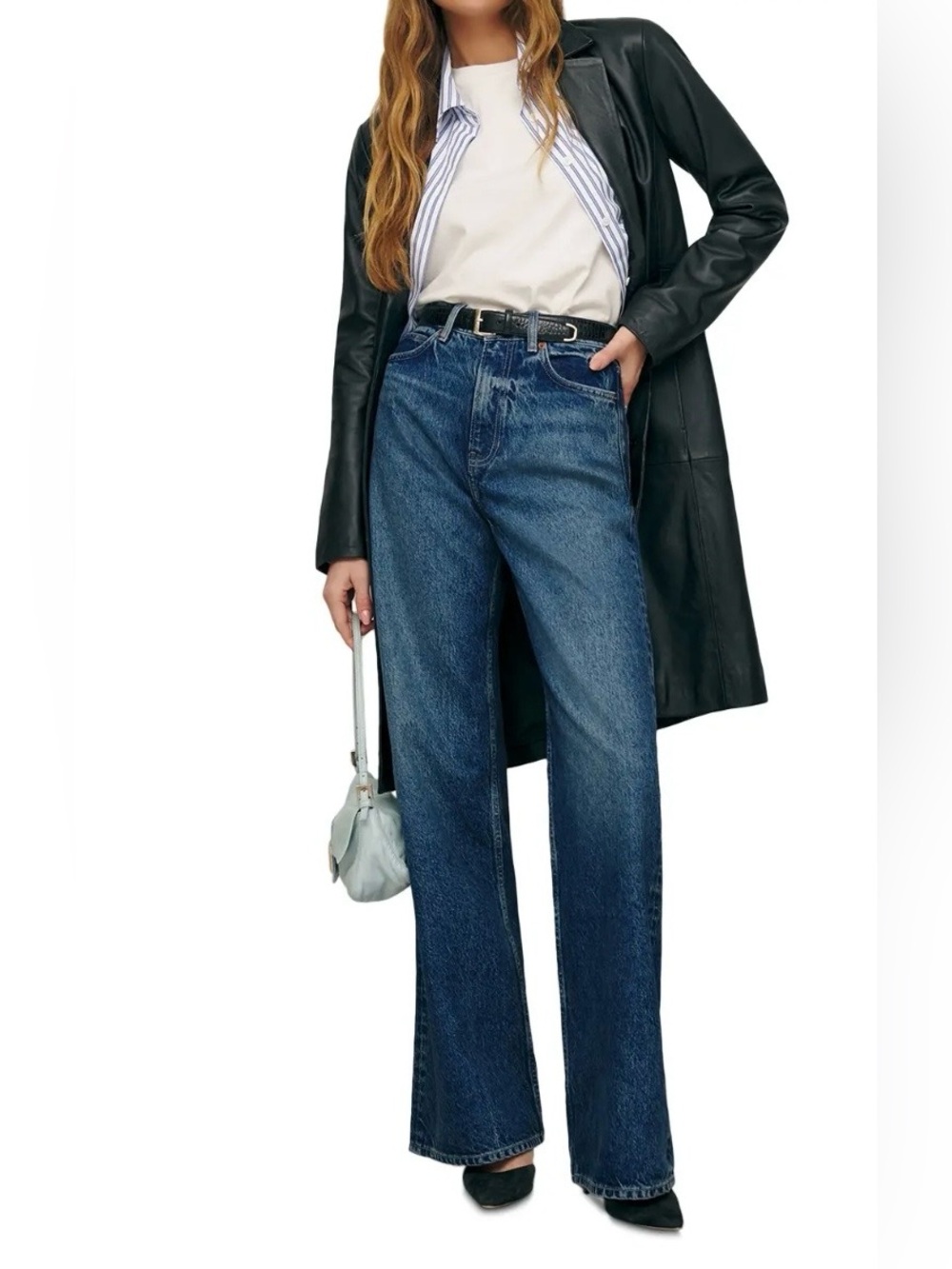 28. Reformation Cary High Rise Slouchy Wide Leg Jeans size 29